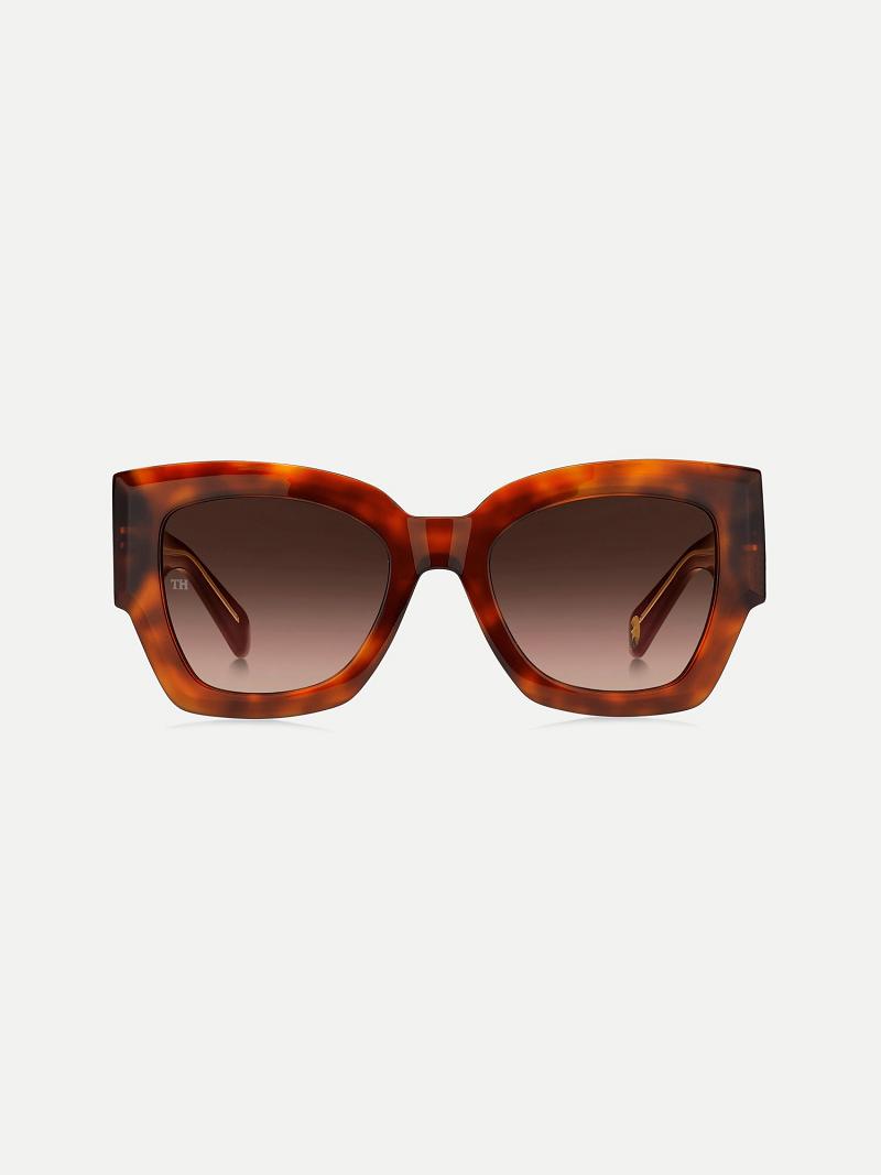 Női Tommy Hilfiger Wrap Sunglasses Napszemüveg Piros | HU 677SGL